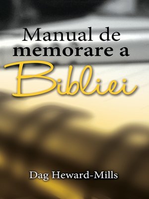 cover image of Manual De Memorare a Bibliei